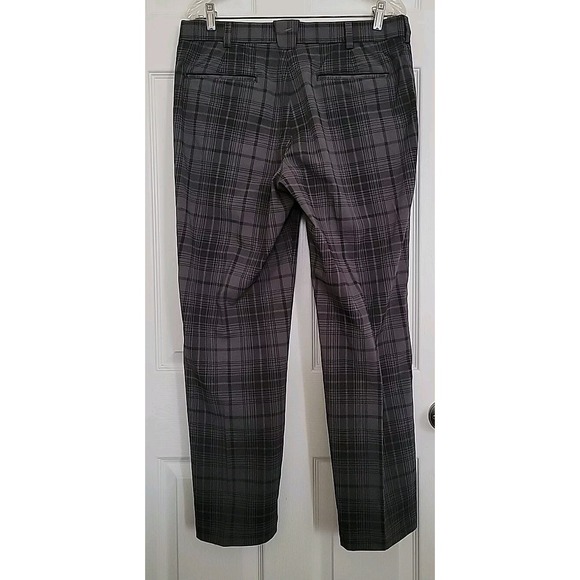 Nike Golf Tour Performance Gray Plaid Pants Adult Size 33 x 30 Dri-Fit Golfing - Picture 2 of 6